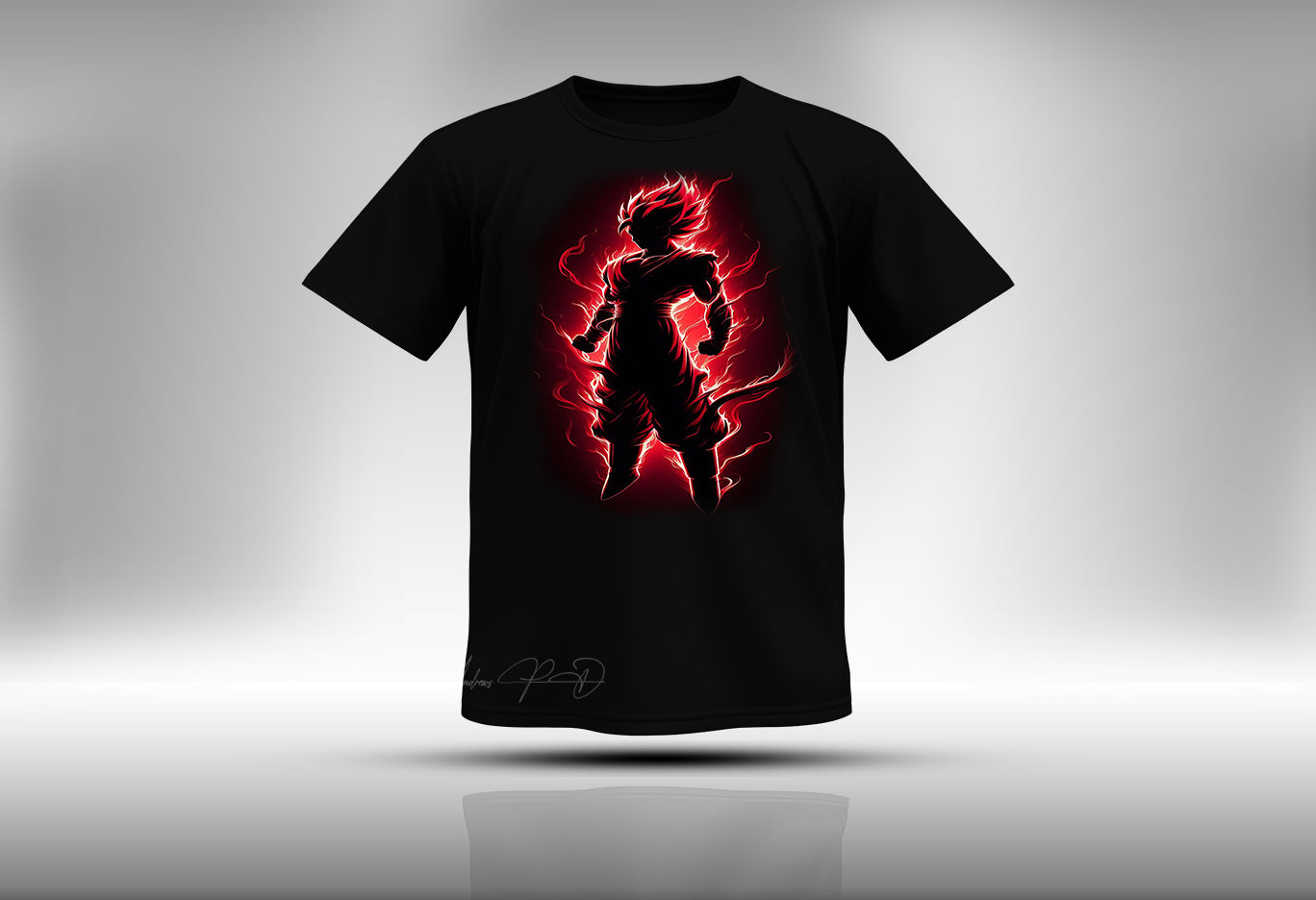 Goku Red Flames Custom T-Shirt