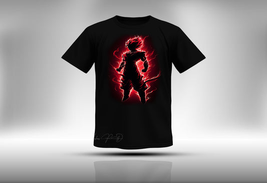 Goku Red Flames Custom T-Shirt